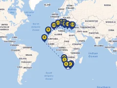 Mapa plavby