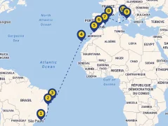 Mapa plavby