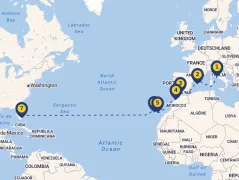 Mapa plavby