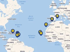Mapa plavby